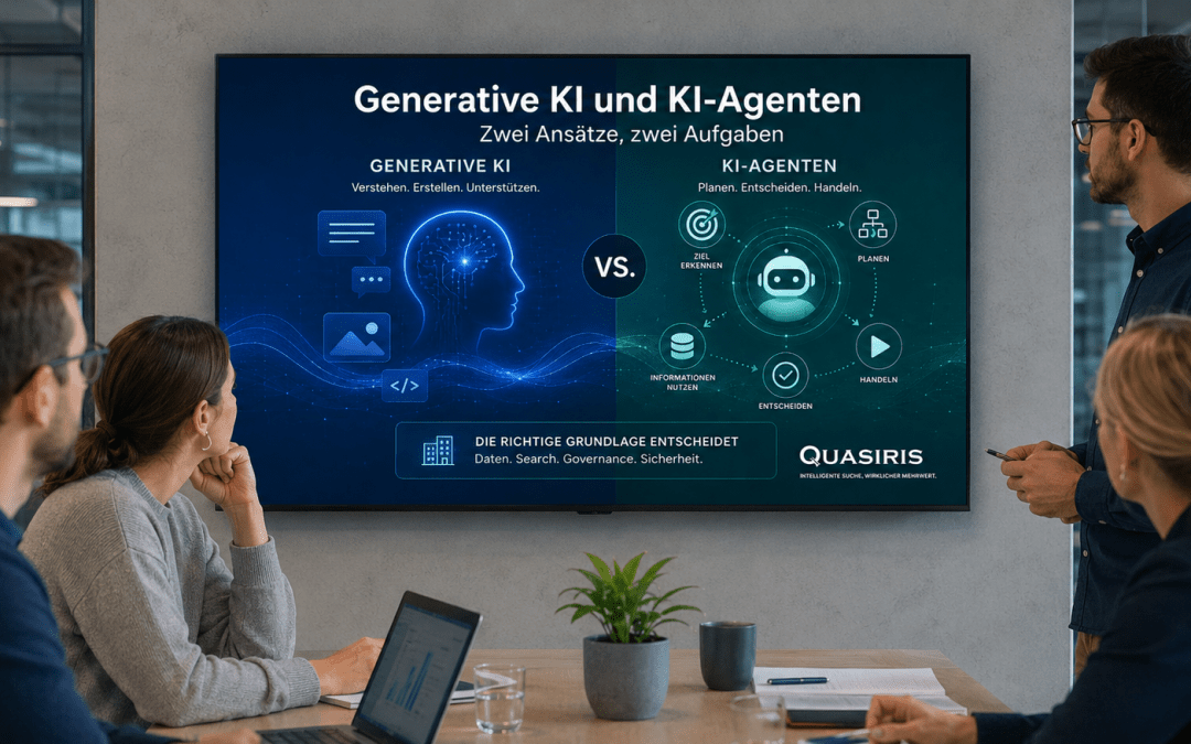 Generative KI und KI-Agenten: Zwei Ansätze, zwei Aufgaben